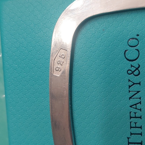 Tiffany & Co. Sterling Silver 1837 Flat bracelet bangle. - Picture 5 of 6